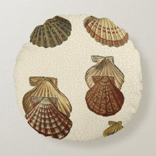 Antikalade Snäckor Rund Kudde