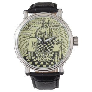 Antikaliknande medeltida schackträff armbandsur
