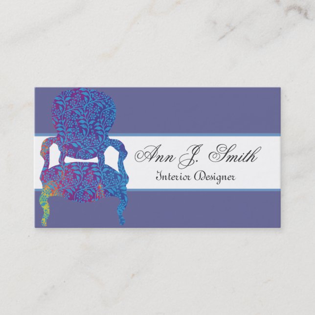 Antikalikör Insida dekorator har ställt in möbler Visitkort (Framsida)