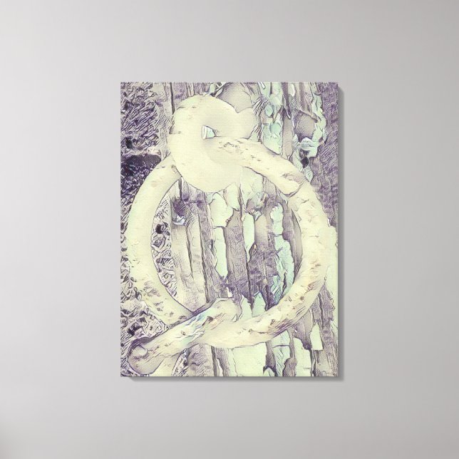 Antikallås för ring och krok i stil canvastryck (Framsida)