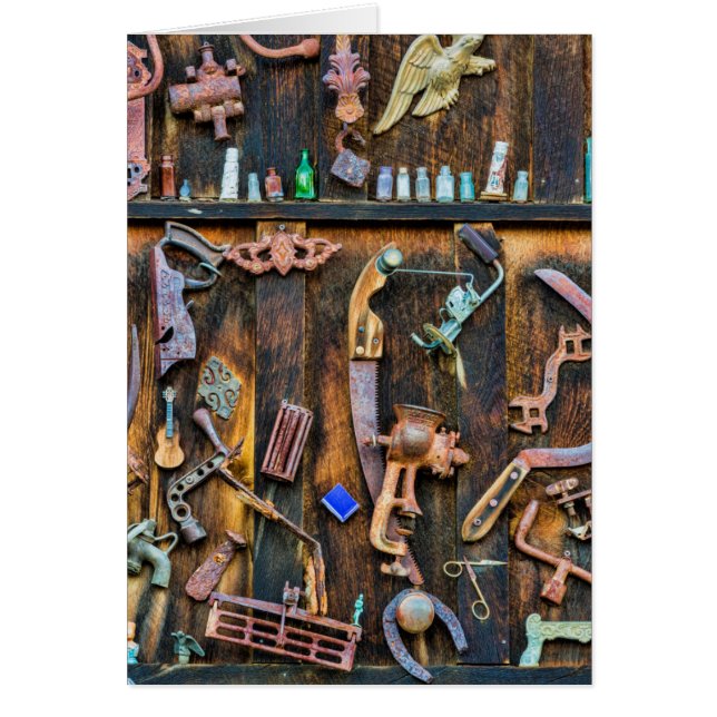 Antikalsamling på väggen hälsningskort (Framsidan)