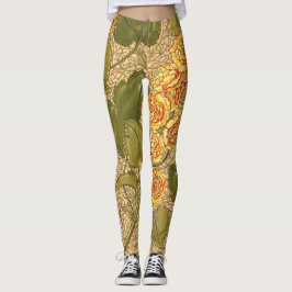 Antikalt Gula blommor Leggings