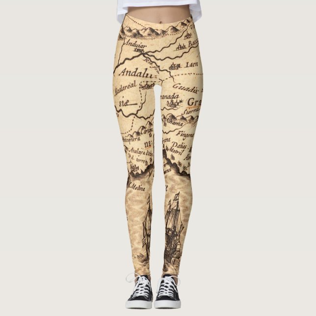Antikalt Karta inspired (3) Leggings (Framsida)