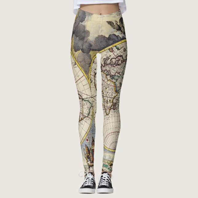 Antikalt Karta inspired (4) Leggings (Framsida)