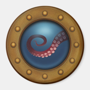 Antikalt Porthole med sikte på djuphavscancer Magnet
