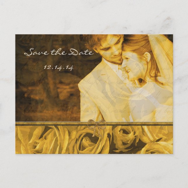 Antikalt Ro spara datumet med foton Meddelande Vykort (Framsida)