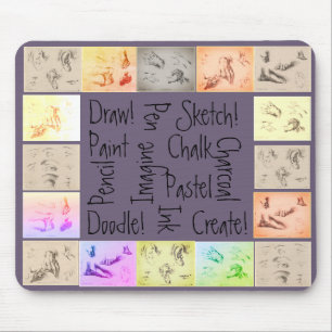 Antikalt Teckning-ritskiss Musmatta