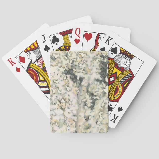 Antikalt vattenfärgskorg spel kort (Baksidan)