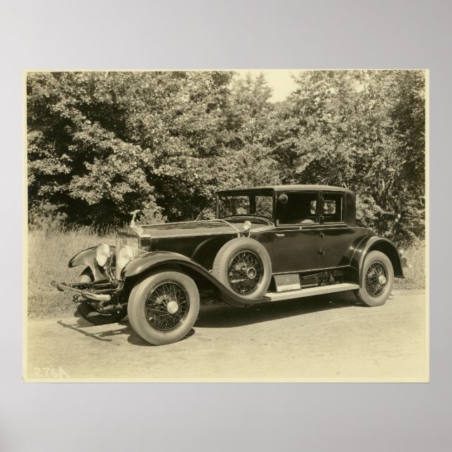 Antikant gammal Vintage bil-utskrift Poster (Framsidan)