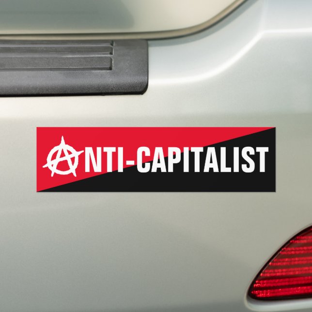 Antikapitalistisk anarkistisk stötfångare bildekal (På Bil)