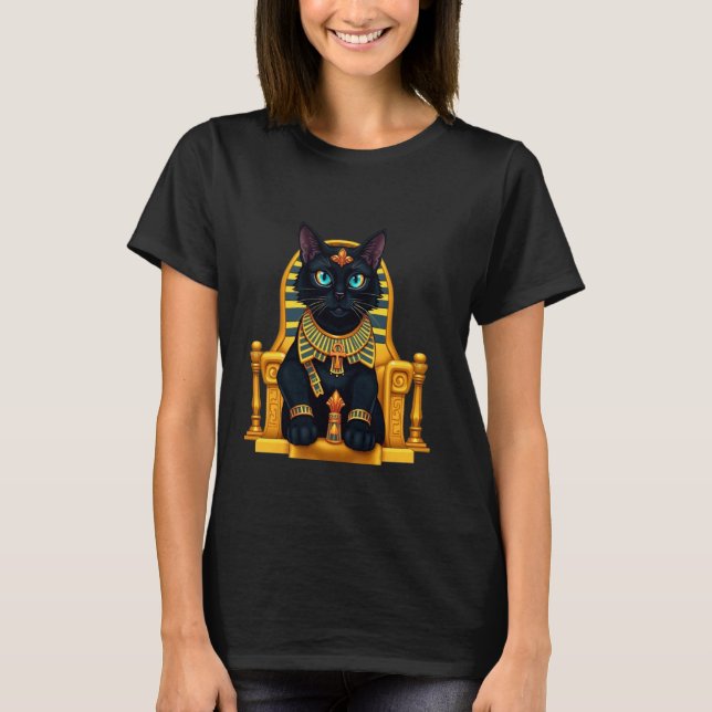 Antikens Egypten Kattdrottning T Shirt (Framsida)
