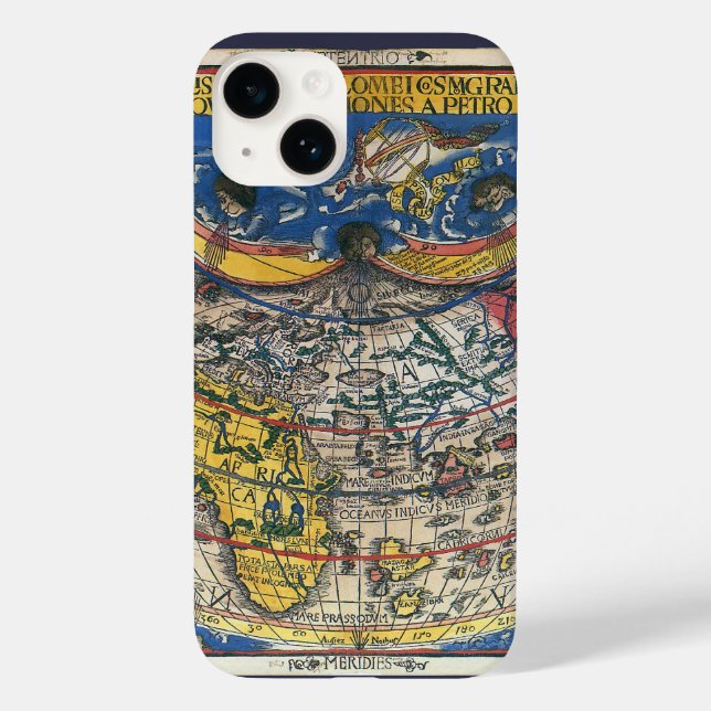 Antikens Hjärtformade världskarta av Peter Apian 1 (Baksida)