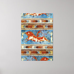 Antiker av Minoan Crete Fresco Canvastryck