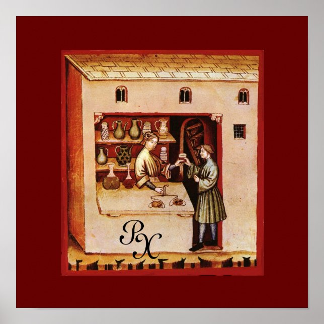 ANTIKETT FARMACY, Pharmacist, Medicine, Druvslager Poster (Framsidan)