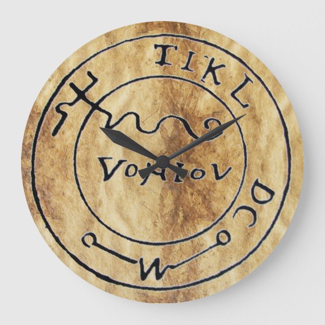 ANTIKETT TALISMAN/PIRATER TREASURE KARTA PARCHMENT STOR KLOCKA (Framsida)