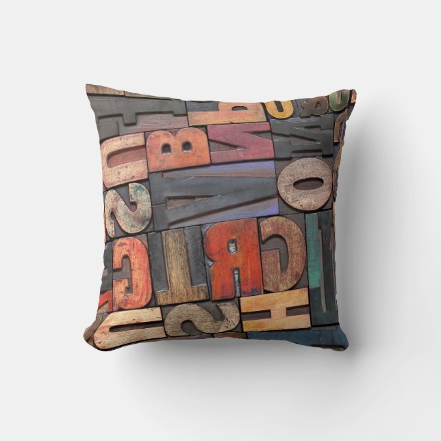 Antiketterpressblock med färg bläck-pati kudde (Framsida)