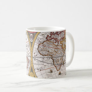 Antikisk gammal Karta inspirerad (12) Kaffemugg
