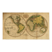 Antikiska Karta i världen - 1795