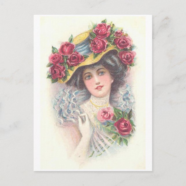 Antikiska och Vintage Fashionable Women (14) Vykort (Framsida)