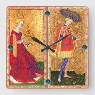 ANTIKMÅL/SIDA OCH KÖN AV KOPP FYRKANTIG KLOCKA