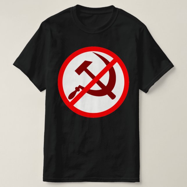 Antikommunism NEJ TILL KOMMUNISM T-Shirt (Design framsida)