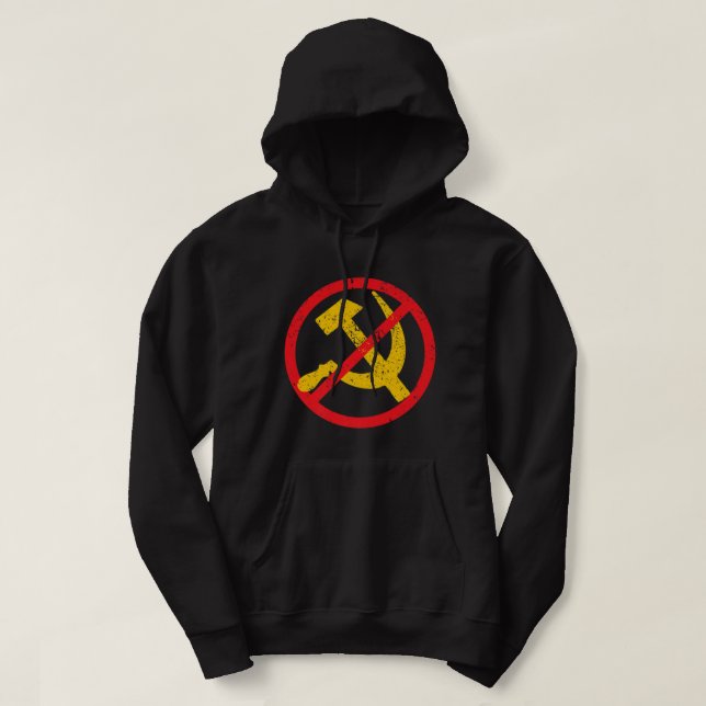 Antikommunismen var trevlig, var inte kommunistisk hoodie (Design framsida)