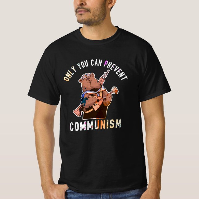Antikommunismens kapitalism Antisocialistisk T Shirt (Framsida)