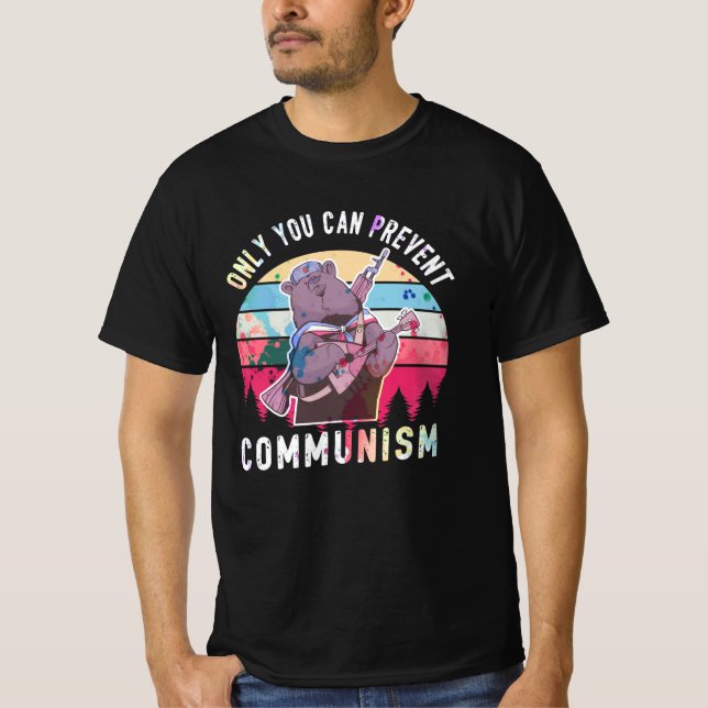 Antikommunismens kapitalism Antisocialistisk T Shirt (Framsida)