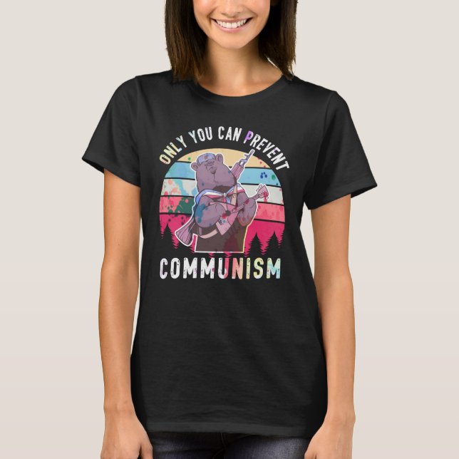 Antikommunismens kapitalism Antisocialistisk T Shirt (Framsida)