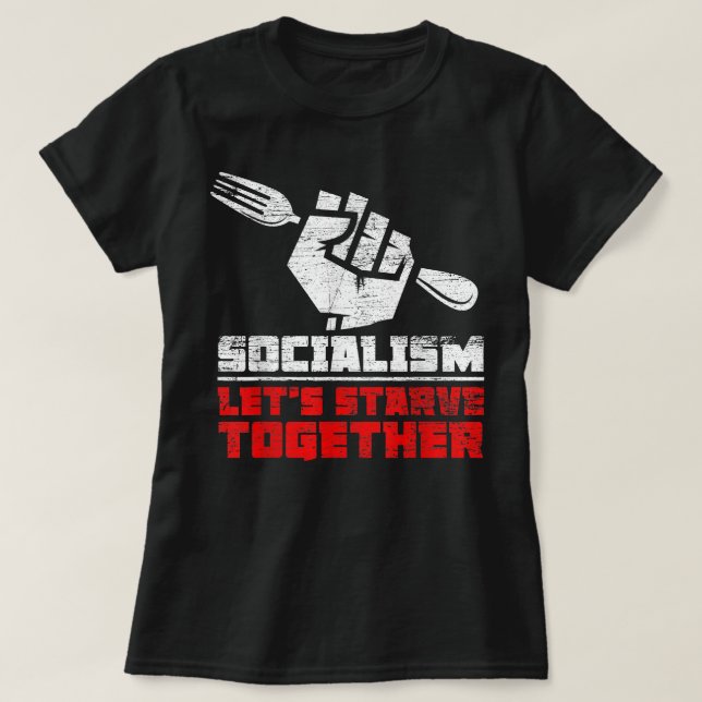 Antikommunistisk antisocialism t shirt (Design framsida)