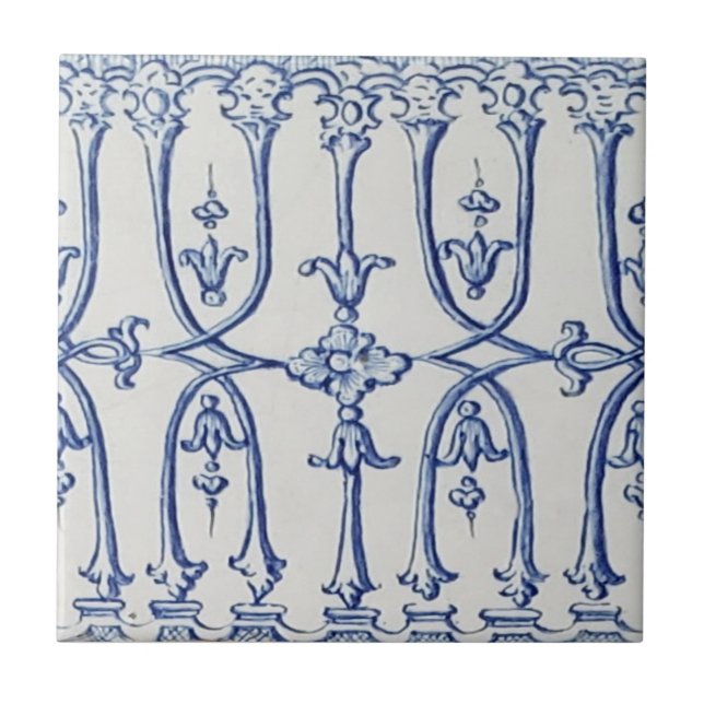 Antikrop Delft Tile-dekorativ galler Kakelplatta (Framsidan)