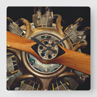 Antikt flygplan fyrkantig klocka