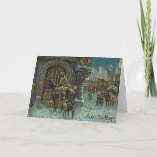 Antikt gott nytt årkort helgkort