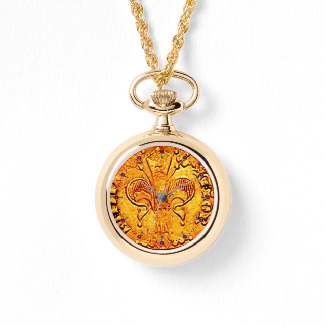 ANTIKT GULD FLORENTINSK FORINT ARMBANDSUR (Framsida)