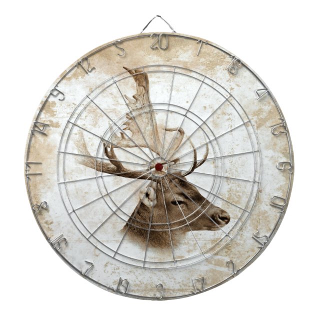 Antikt hjorttryck 5 piltavla (Framsidan)