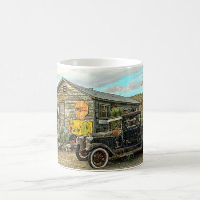 Antikt ökengropstopp kaffemugg (Center)