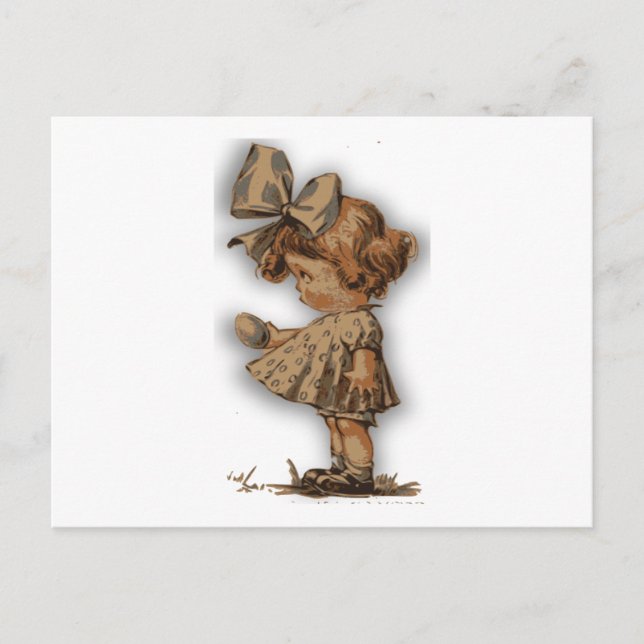 antikt påskägg helg vykort (Framsida)