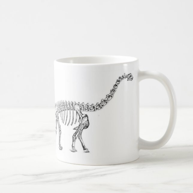 Antikt tryck för CamarasaurusDinosaur Kaffemugg (Höger)