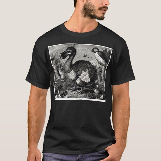 Antikt tryck för Dodo Tee Shirt (Framsida)