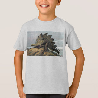 Antikt tryck för StegosaurusDinosaur Tee Shirt