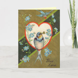 Antikt valentines daykort helgkort