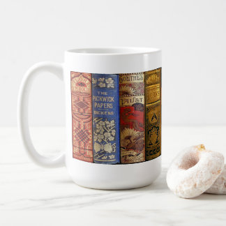 Antikvarisk bokmugg kaffemugg