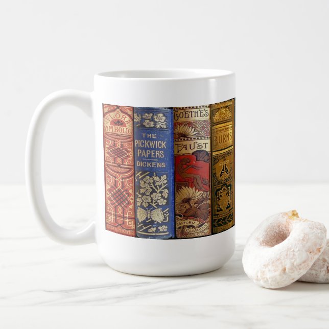 Antikvarisk bokmugg kaffemugg (Med munk)
