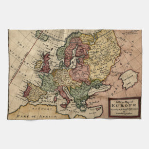 Antikvarisk karta 1721 av Europa av den Herman Kökshandduk