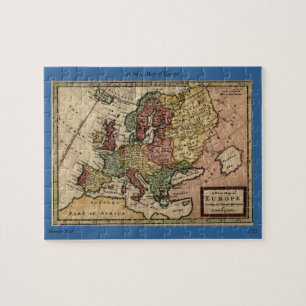 Antikvarisk karta 1721 av Europa av den Herman Pussel