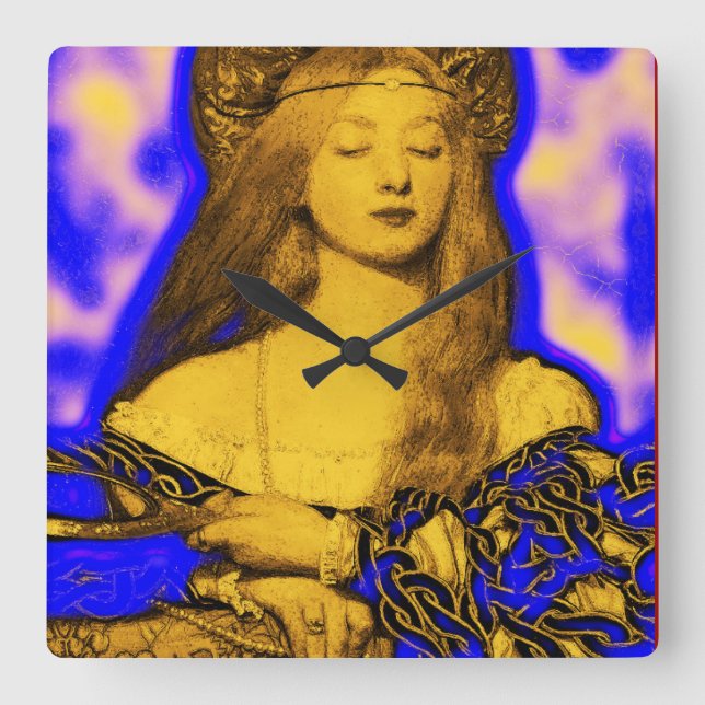 ANTIKVASSKÖRD FYRKANTIG KLOCKA (Framsida)