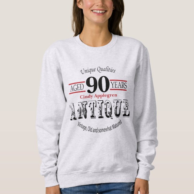 Antikvitet 90:e födelsedag för t-shirt (Framsida)