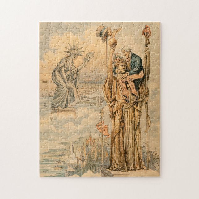 Antikvitet för republik för frihet för staty för pussel (Vertikal)