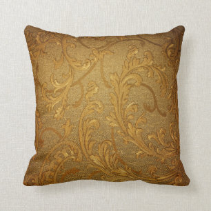 Antikvitet guld, vintage, damast, victorian, kudde
