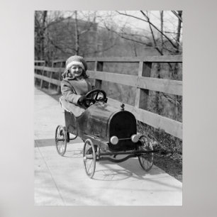 Antikvitet pedal- Bil, 1922 Poster